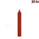 Svíčka rovná červená 170 mm [20 ks]