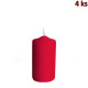 Svíčka válcová Ø 50 x 100 mm červená [4 ks]