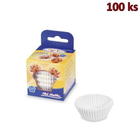 Cukrářské košíčky bílé Ø 35 x 20 mm [100 ks]