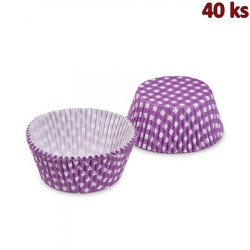 Cukrářské košíčky KARO fialové Ø 50 x 30 mm [40 ks]
