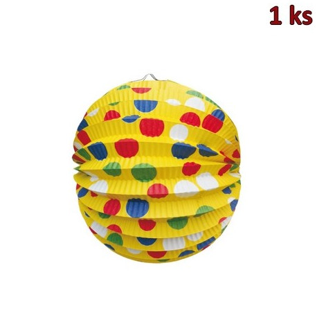 Lampión kulatý PARTY žlutý Ø 24 cm [1 ks]