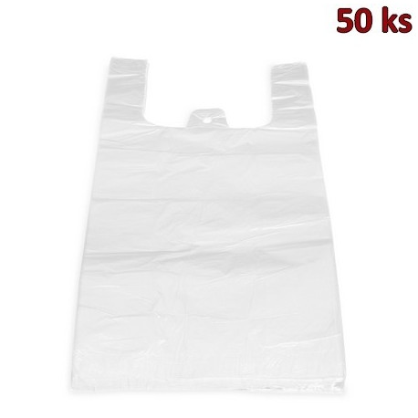 Mikrotenové tašky 20 kg extra silné bílé 40 + 20 x 60 cm [50 ks]