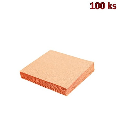 Papírové ubrousky apricot 1-vrstvé, 33 x 33 cm [100 ks]
