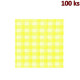 Papírové ubrousky KARO žluté 1-vrstvé, 33 x 33 cm [100 ks]