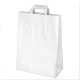 Papírová taška bílá 32+16 x 39 cm [50 ks]