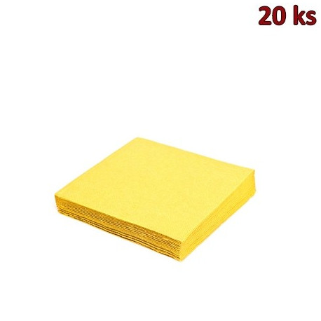 Papírové ubrousky žluté 33 x 33 cm 3-vrst [20 ks]