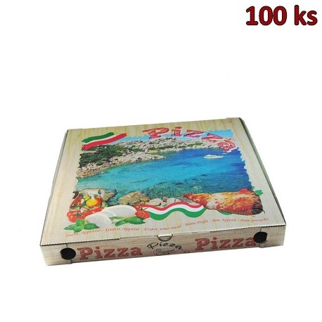 Krabice na pizzu z vlnité lepenky 46 x 46 x 5 cm [100 ks]