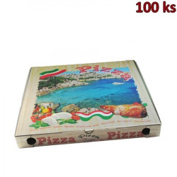 Krabice na pizzu z vlnité lepenky 50 x 50 x 5 cm [100 ks]