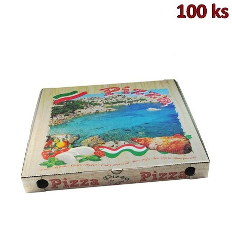 Krabice na pizzu z vlnité lepenky 50 x 50 x 5 cm [100 ks]