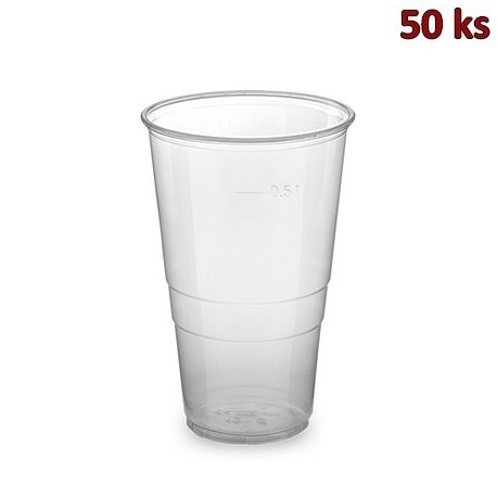 Plastový kelímek průhledný 0,5 l PP (Ø 95 mm) [50 ks]