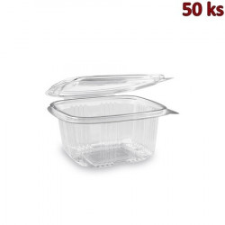 Plastová krabička s víčkem hranatá 500 ml rPET [50 ks]