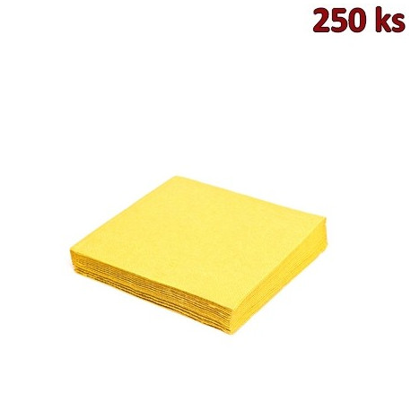Papírové ubrousky žluté 2-vrstvé, 24 x 24 cm [250 ks]