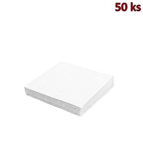Papírové ubrousky bílé 2-vrstvé, 33 x 33 cm [50 ks]