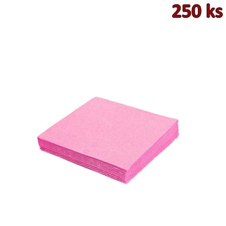 Papírové ubrousky růžové 3-vrstvé, 33 x 33 cm [250 ks]