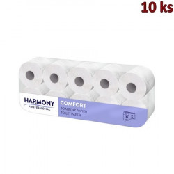 Toaletní papír bílý 2-vrstvý "Harmony Professional" 200 útržků [10 ks]