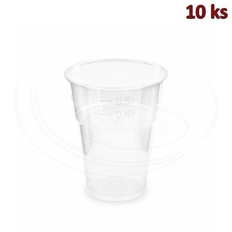 Kelímek průhledný 0,5 l (PLA) -BIO- (Ø 102 mm) [10 ks]