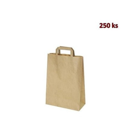 Papírové tašky hnědé 22 x 10 x 28 cm [250 ks]