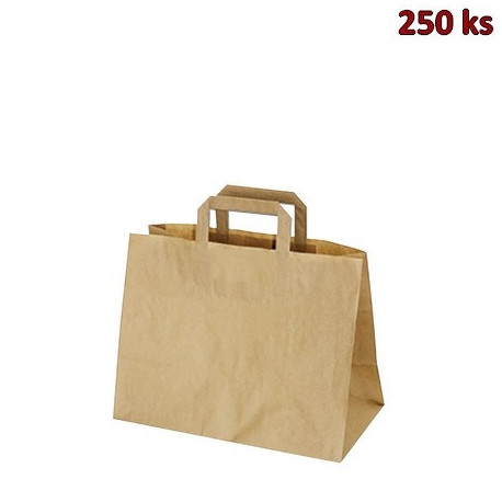 Papírové tašky 32 x 16 x 27 cm hnědé [250 ks]