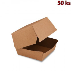 Box na hamburger hnědý 11 x 11 x 9 cm, nepromastitelný [50 ks]