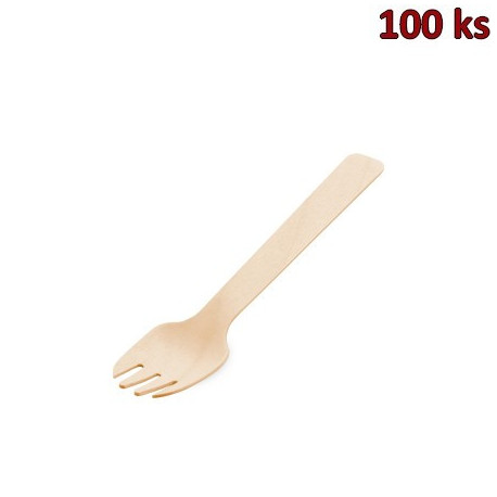 Vidlička na moučník ze dřeva 10,5 cm [100 ks]