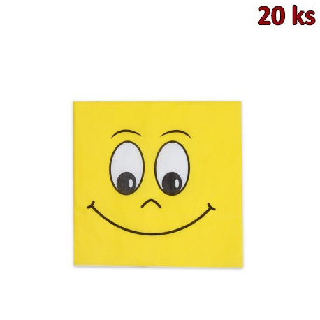 Ubrousek 3vrstvý, 33 x 33 cm SMILING FACE [20 ks]