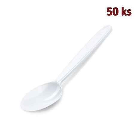 Lžíce plastová bílá opakovaně použitelná 18,5 cm [50 ks]