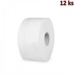 Toaletní papír (Tissue) 2vrstvý s ražbou bílý JUMBO Ø18cm 100m [12 ks]