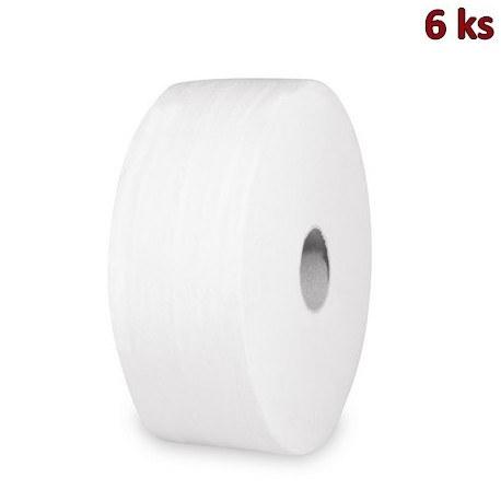 Toaletní papír (Tissue) 2vrstvý s ražbou bílý JUMBO Ø25cm 240m [6 ks]