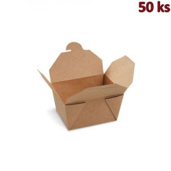 Food box Kraft 110 x 95 x 65 mm 700 ml (PAP - FSC Mix/PET) [50 ks]