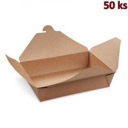 Food box Kraft 195 x 140 x 65 mm 1500 ml (PAP/PE) [50 ks]