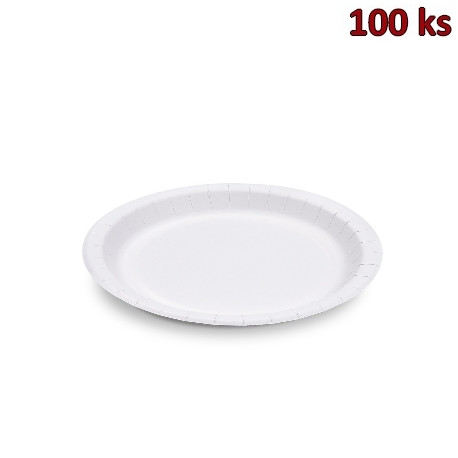 Papírové talíře extra-pevné bílé Ø 23cm (FSC Mix) [100 ks]