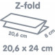 Papírový ručník skládaný Z - 2vrstvý bílý 20,6 x 24 cm [3750 ks]