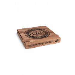 Krabice na pizzu, kraft 26 x 26 x 4 cm (PAP) [100 ks]