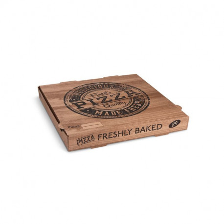 Krabice na pizzu, kraft 29 x 29 x 4 cm (PAP) [100 ks]