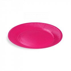 Papírový talíř Ø 23 cm fuchsia (PAP - FSC Mix) [10 ks]