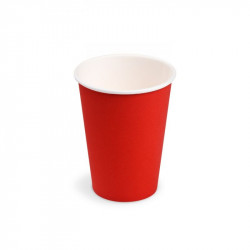 Papírový kelímek červený Ø 74 mm 240 ml (PAP/PE) [10 ks]