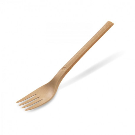 Vidlička (bio-kompozit) přírodní hnědá 17cm [50 ks]