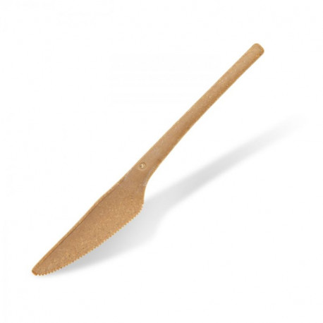 Nůž (bio-kompozit) přírodní hnědý 17cm [50 ks]