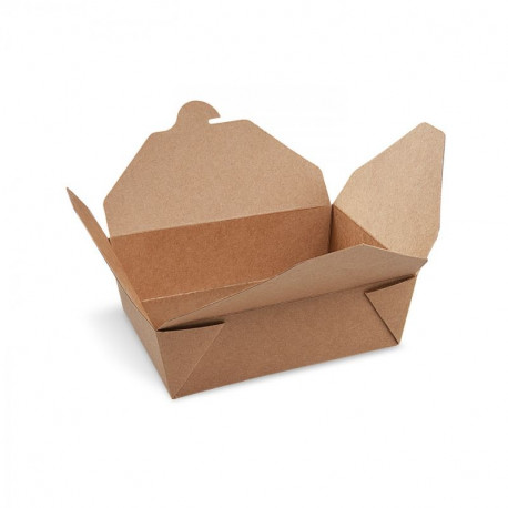 Food box (PAP/PE) nepromastitelný kraft `M` 150 x 120 x 48 mm 1000ml [50 ks]