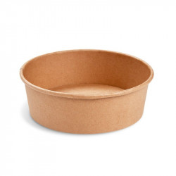 Papírová miska kraft 1100 ml Ø 185 mm(PAP/PE) [50 ks]