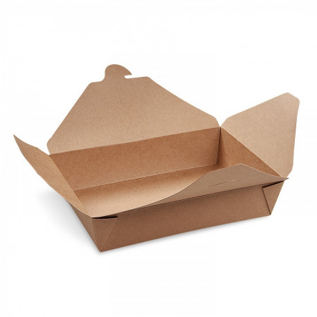 Food box (PAP/PE) nepromastitelný kraft `L` 195 x 138 x 48 mm 1400ml [50 ks]