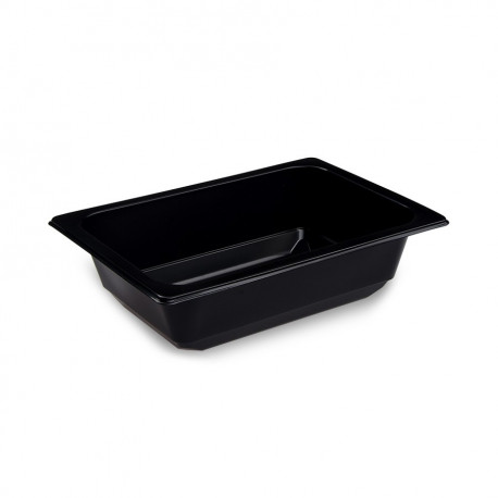 Miska (PP) hranatá černá 178 x 127 x 50 mm 600ml [100 ks]
